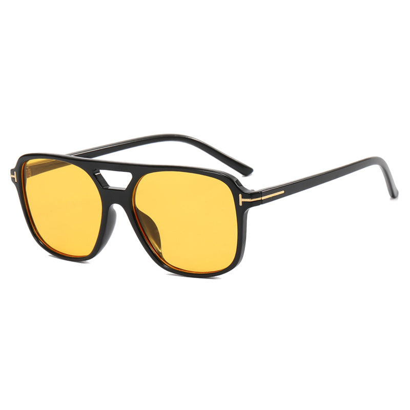 Wholesale PC Double Beam Square T Sunglasses
